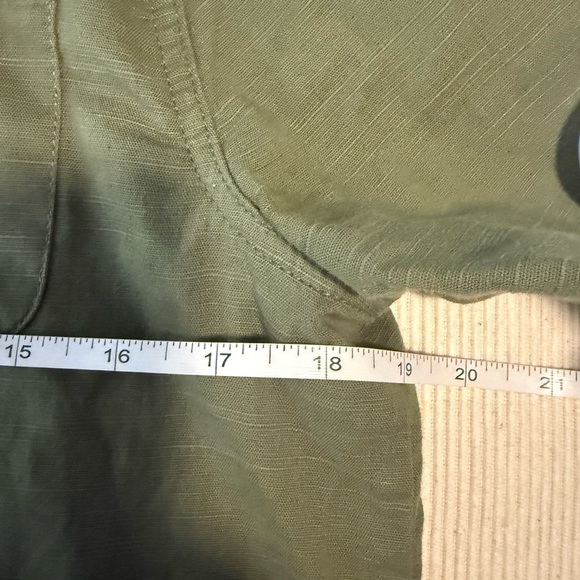 Thereabouts Olive Green Button Down Shirt with Rolled Sleeves - Picture 6 of 8
